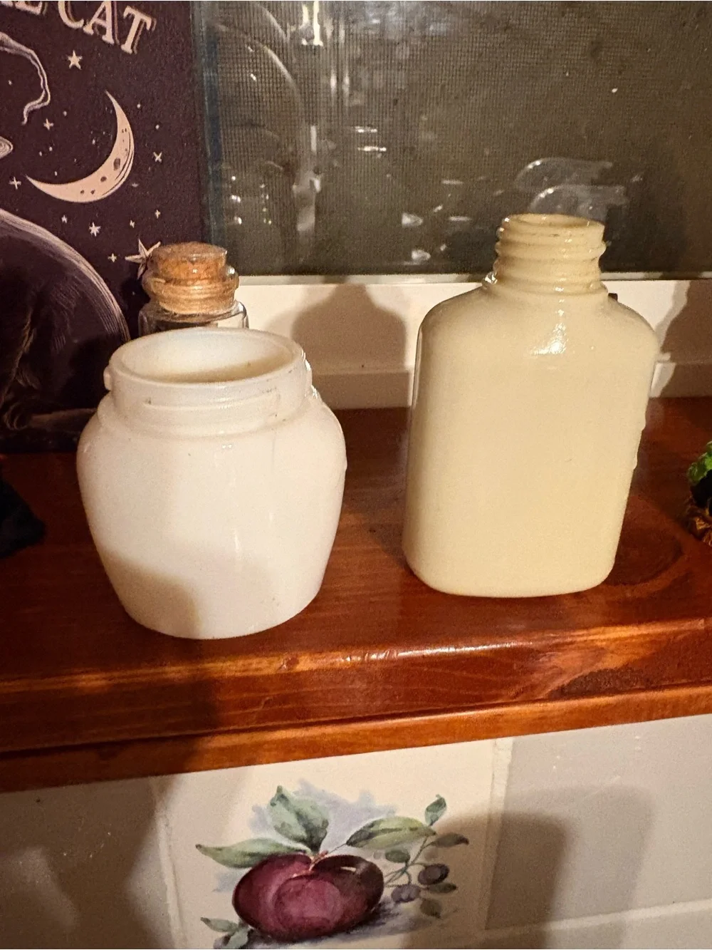 Milk Glass Vintage with “12” marking set of two